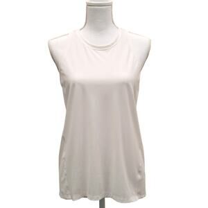Athleta Racerback Tank Top Women's Small White High Neck Stretch Layer Active